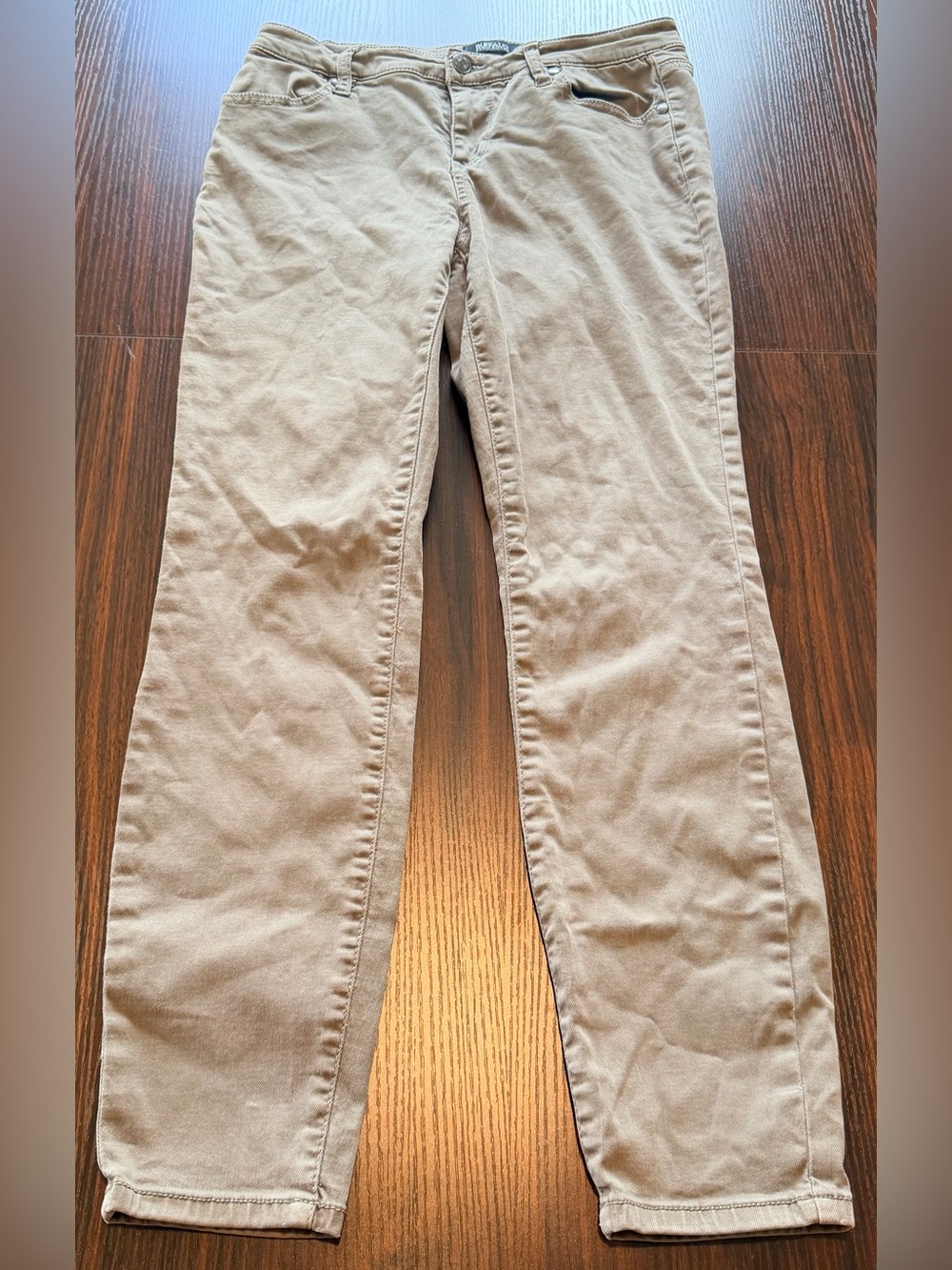 Buffalo David Bitton Avalon Mid Rise Soft Stretch Ankle Skinny Pants Khaki 4/27